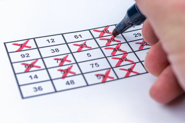 Crosses being marked off a bingo card