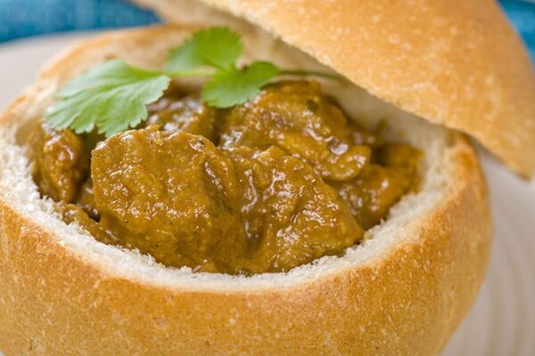 Bunny chow - stew in a bread roll