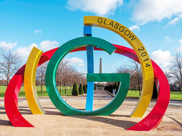 Glasgow 2014 Commonwealth games installation in a park