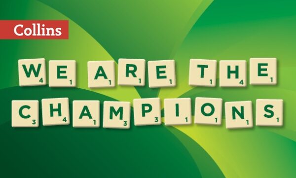 Scrabble tiles, WE ARE THE CHAMPIONS