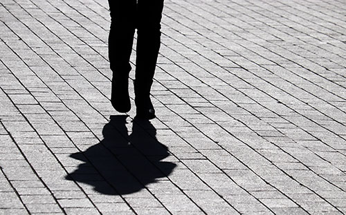 image showing persons shadow