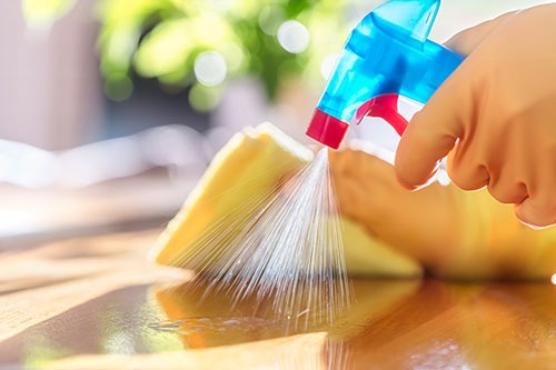 a person doing housework