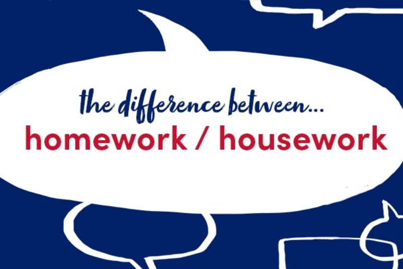 meaning of housework and homework