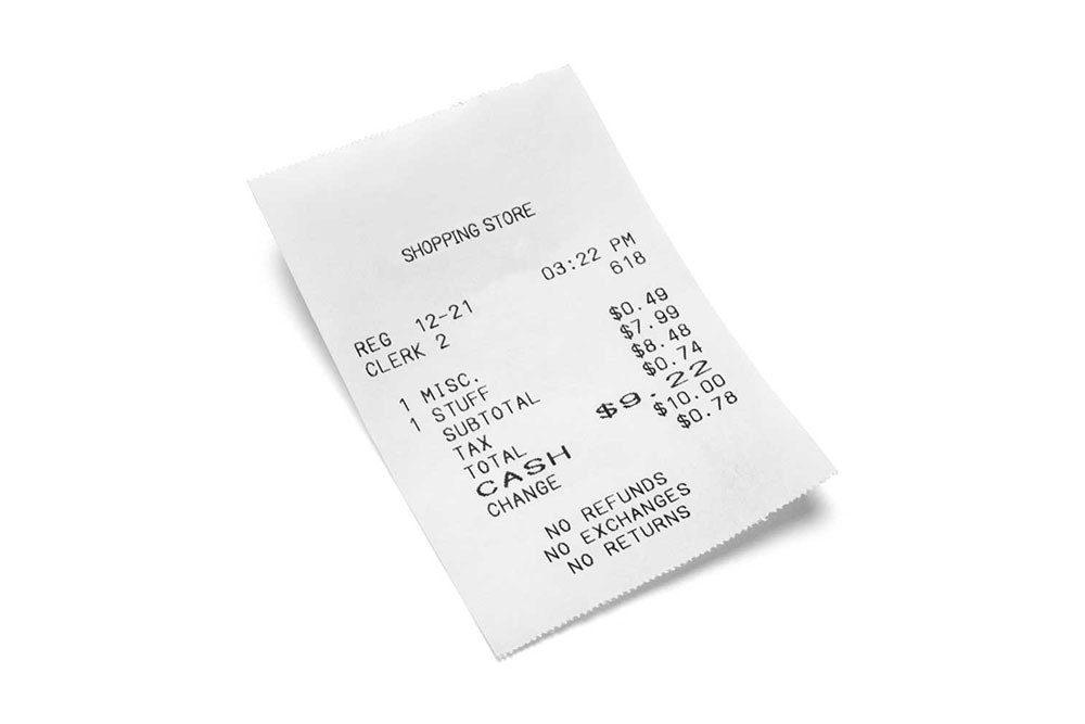 till receipt