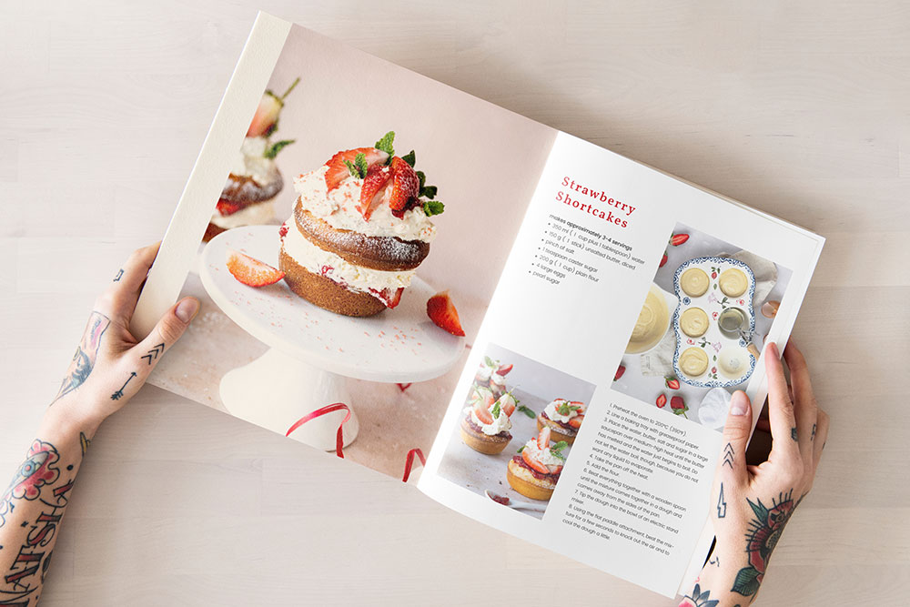 open recipe book